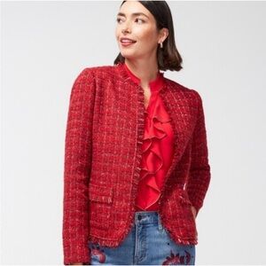 Red tweed jacket